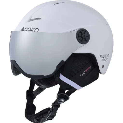 Casque De Ski Cairn ANDROID VISOR J Mat White -MAGASIN DAILES DE NEIGE casque de ski android visor j mat white