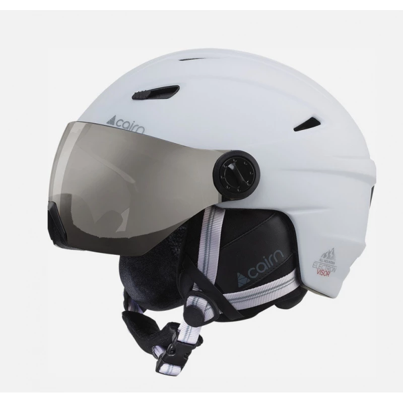 Casque De Ski Cairn ELECTRON VISOR S3 MAT Blanc 3 Casque De Ski Cairn ELECTRON VISOR S3 MAT Blanc